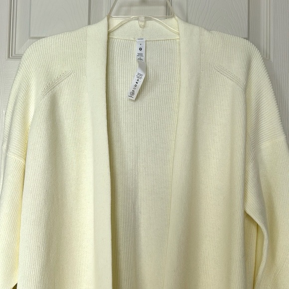 Lululemon Side Slit Sweater Wrap Cardigan Lemon Sorbet 4 - Picture 3 of 7
